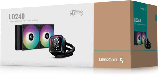 مبرد وحدة المعالجة المركزية السائل DeepCool LD240 المحسن 240 مم مع شاشة رقمية LED متعددة الخطوط، وحالة وحدة المعالجة المركزية في الوقت الفعلي، ومروحتان FD12 ARGB مقاس 120 مم، وسرعة المروحة 2400 دورة ف