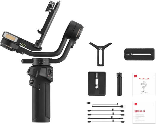Комбинированный подвес ZHIYUN Weebill 3S, регулируемый и энергосберегающий, с новым режимом ремня 2.5, Bluetooth-управлением затвором, встроенной заполняющей подсветкой с временем работы 11,5 часов, к