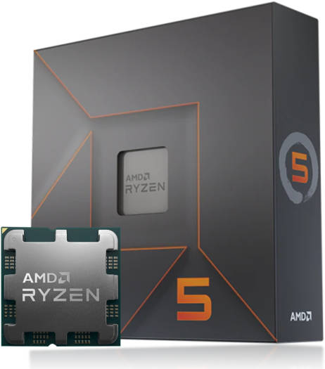 Процессор AMD Ryzen 5 7600X 4,7 ГГц AM5 105 Вт для настольных ПК, 6 ядер и 12 потоков, максимальная тактовая частота 5,3 ГГц, кэш L3 32 МБ, графика AMD Radeon, 2CH-DDR5-5200 / 128 ГБ макс., Zen 4 Arc 