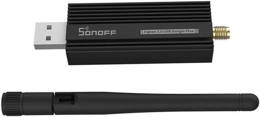 Sonoff ZBDongle-E Zigbee 3.0 USB Dongle, Pre Flashed with Z-Stack 3.x.0 Firmware, Base on TI CC2652P + CP2102N, Input DC 5V Support Windows, Linux, Mac Aluminum Housing, Black | ZBDongle-E