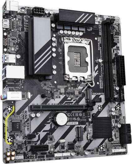 GIGABYTE B860M K LGA 1851 M-ATX Motherboard, Intel B860 Express Chipset, 2x DDR5 DIMM Slots, Up to 128GB Max Memory, 1x PCIe 4.0 x16 Slot, 2x PCIe 4.0 M.2 Slots | B860M-K