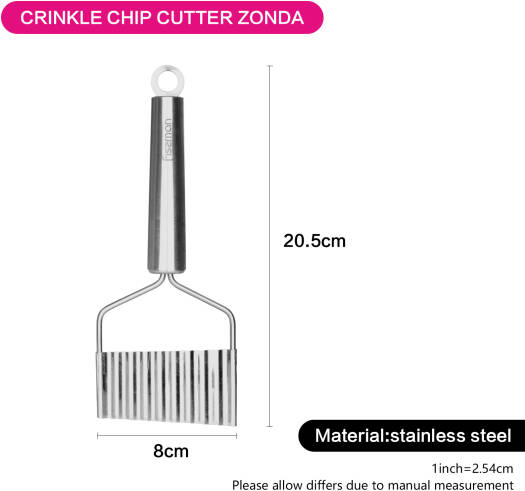 Измельчитель для чипсов Fissman Crinkle 20 см из нержавеющей стали серии Zonda