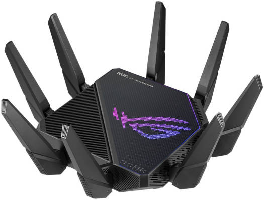 ASUS ROG Rapture GT-AX11000 Pro Tri-Band WiFi 6 Gaming Router, 2.5G Port, 10G Port, Quad-core 2.0 GHz CPU, UNII4, 3-Level Game Acceleration, Internet Security, AiMesh Support, Black | 90IG0720-MU2A00