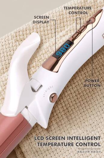 Precision Ware ENZO EN-9107 25 MM 2, щипцы для завивки и выпрямления волос в одном Professional 2, инструмент для укладки волос в одном с регулируемыми настройками температуры, версия Intl, белый