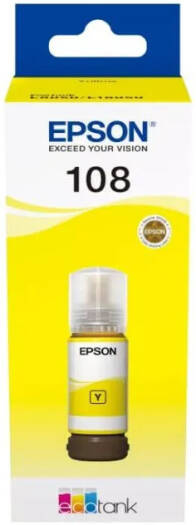 Чернила Epson 108 EcoTank, 70 мл, желтые | 108Y