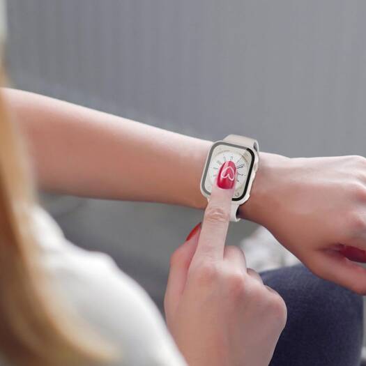 حافظة QCKANLJ مكونة من 6 قطع متوافقة مع Apple Watch Series 10 46 مم مع واقي شاشة من الزجاج المقوى، غطاء واقٍ من البولي كربونات الصلب فائق النحافة لساعة iWatch 10 46 مم