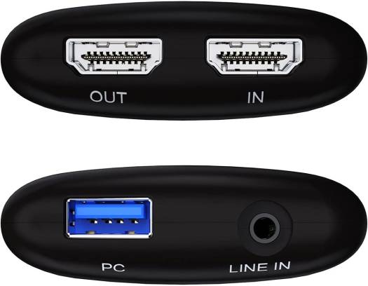 Ezcap321 USB3.1 Game Link Raw 4K HDMI Video Capture Card, Live Streaming Record 4K 30 FPS or 1080p120, 1440p60, HDMI, Compatible with PS5, PS4, Xbox One, Xbox 360, Switch, Black | Ezcap321
