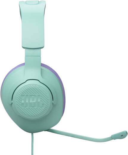 سماعات الألعاب السلكية JBL Quantum 100M2، مشغلات ديناميكية 40 مم، ذراع قابلة للفصل، نمط التقاط ميكروفون اتجاهي، وسائد أذن من الإسفنج الذكي مغطاة بالقماش، كابل 1.2 متر، أزرق سماوي | JBLQTUM100M2CYN