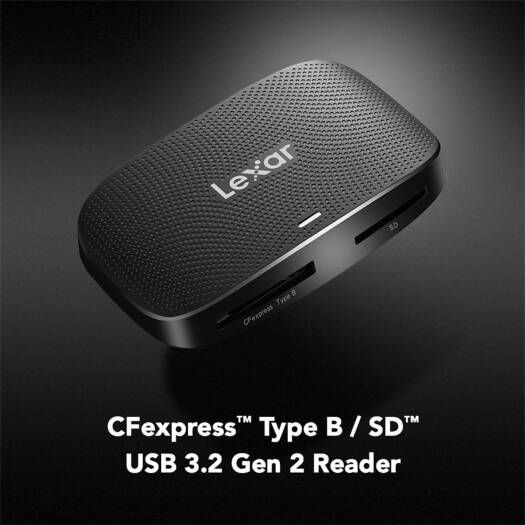 Считыватель Lexar Professional CFexpress Type B/SD USB 3.2 Gen 2, скорость передачи данных до 10 Гбит/с, разработан для карт CFexpress Type B и SD (LRW520U RNBNG)