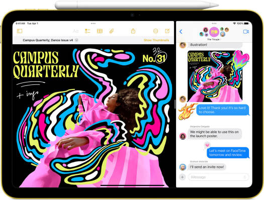 Apple iPad A16 Chip (128GB, Wi-Fi + 5G Cellular), 11" Inch Liquid Retina Touchscreen Display, 4-Core GPU, 16-Core Neural Engine, Wide 12MP Camera, Blue | MD7G4LL/A