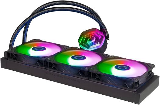 Cooler Master MasterLiquid 360 Atmos ARGB Close-Loop AIO Liquid Cooler, Customize Pump, SickleFlow Edge PWM Fans, 360mm Radiator, CryoFuze, AM5/AM4, LGA1700/1851/1200, Black | MLX-D36M-A25PZ-R1