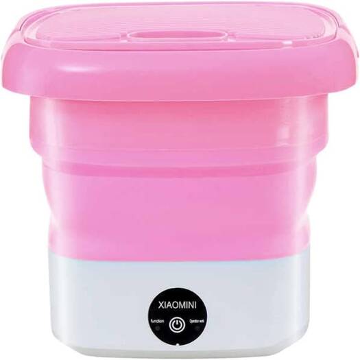 Mini Foldable smart baby Cloths washing machines (Pink)