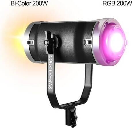 صانع فيديو رائع LED RGB وBi Color مصباح فيديو مزدوج الرأس (200 واط)