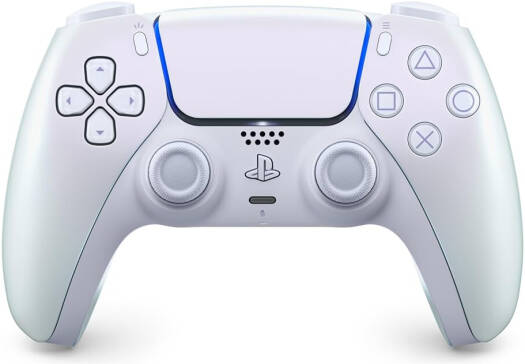 Sony PlayStation 5 DualSense Wireless Controller, Haptic Feedback & Adaptive Triggers, Bluetooth, Built-in Mic, Headset Jack & Speaker, Built-in Battery & USB Type-C, Chroma Pearl | CFI-ZCT1W