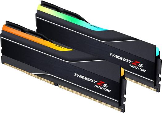 G.Skill Trident Z5 NEO RGB Series 32GB (2 x 16GB) DDR5 مجموعة ذاكرة سطح المكتب ثنائية القناة ، سرعة ذاكرة 5600MT / s ، زمن انتقال CL30-36-36-89 ، جهد 1.25 ، AMD EXPO ، 288 دبوس | F5-5600J3036D16GX2-TZ