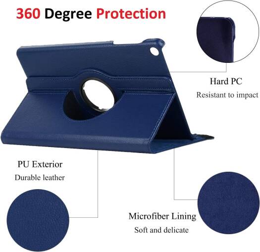 Vultic Rotating Case for Samsung Galaxy Tab A 8.0 2019 T290/T295/T297, 360 Degree Stand Auto Sleep/Wake Flip Leather Smart Tablet Cover (Purple)