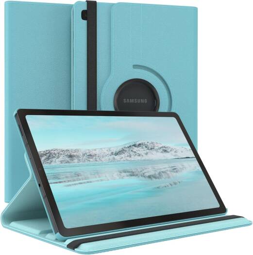 Vultic Rotating Case for Samsung Galaxy Tab A 8.0 2019 T290/T295/T297, 360 Degree Stand Auto Sleep/Wake Flip Leather Smart Tablet Cover (Light Blue)