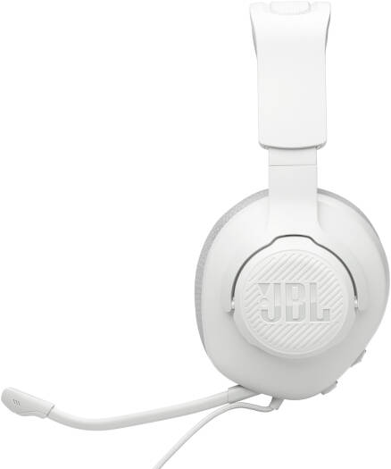 JBL Quantum 100M2 Wired Gaming Headphones, 40mm Dynamic Drivers, Detachable Boom, Directional Microphone Pick-Up Pattern, Fabric-Covered Memory Foam Ear Cushions, 1.2m Cable, White | JBLQTUM100M2WHT