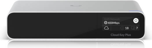 Ubiquiti UniFi Cloud Key Gen2 Plus, компактное сетевое устройство управления с восьмиядерным процессором, жестким диском на 1 ТБ, поддержкой PoE, 3 ГБ ОЗУ, Bluetooth, OLED-дисплеем и корпусом из аноди