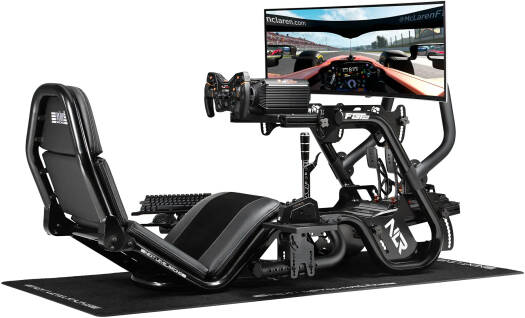 قمرة القيادة السوداء من Next Level Racing F-Gt Pro Formula وGt Racing Simulator، مصممة لتحقيق الثبات والقوة، مع أداء سباقات متعدد الأوضاع، ومتوافقة مع العجلات والدواسات الرئيسية | NLR-R003