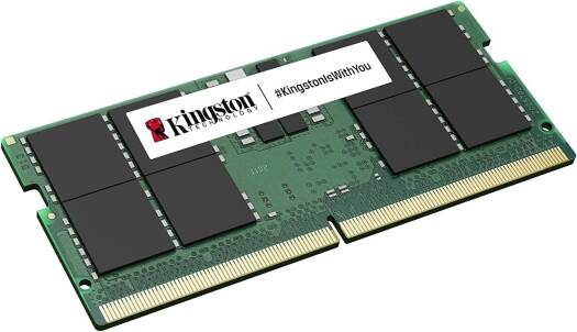 ذاكرة كينغستون DDR5 ValueRAM بسعة 16 جيجابايت لأجهزة الكمبيوتر المحمولة SODIMM، سرعة 5600 مليون عملية نقل بيانات في الثانية، زمن انتقال CL46 CAS، بدون تصحيح أخطاء (ECC)، جهد 1.1 فولت، 262 سنًا | KVR56