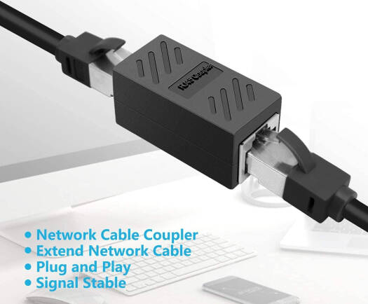 Соединитель Taradhin RJ45, 10 шт., линейные разъемы Ethernet, сетевой адаптер-удлинитель Cat7 Cat6 Cat5e Cat5 для удлинения кабелей Ethernet, LAN-разъем «мама-мама», черный | RJ45 10 шт.