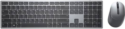 لوحة مفاتيح وفأرة Dell Premier متعددة الأجهزة لاسلكية، مستقبل USB لاسلكي، 2.4 جيجاهرتز، بلوتوث 5.0، تخطيط إنجليزي-عربي، رمادي تيتان | KM7321W