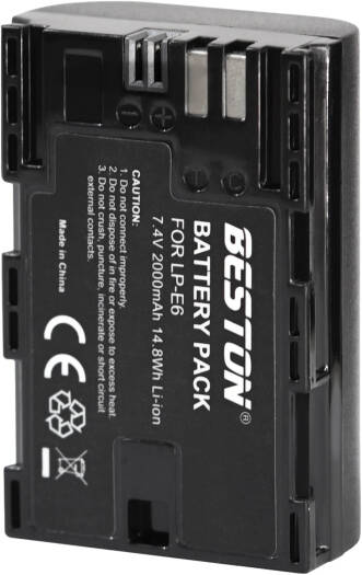 Аккумулятор Beston LP-E6 2000 мАч для камер Canon - упаковка из 1 шт.